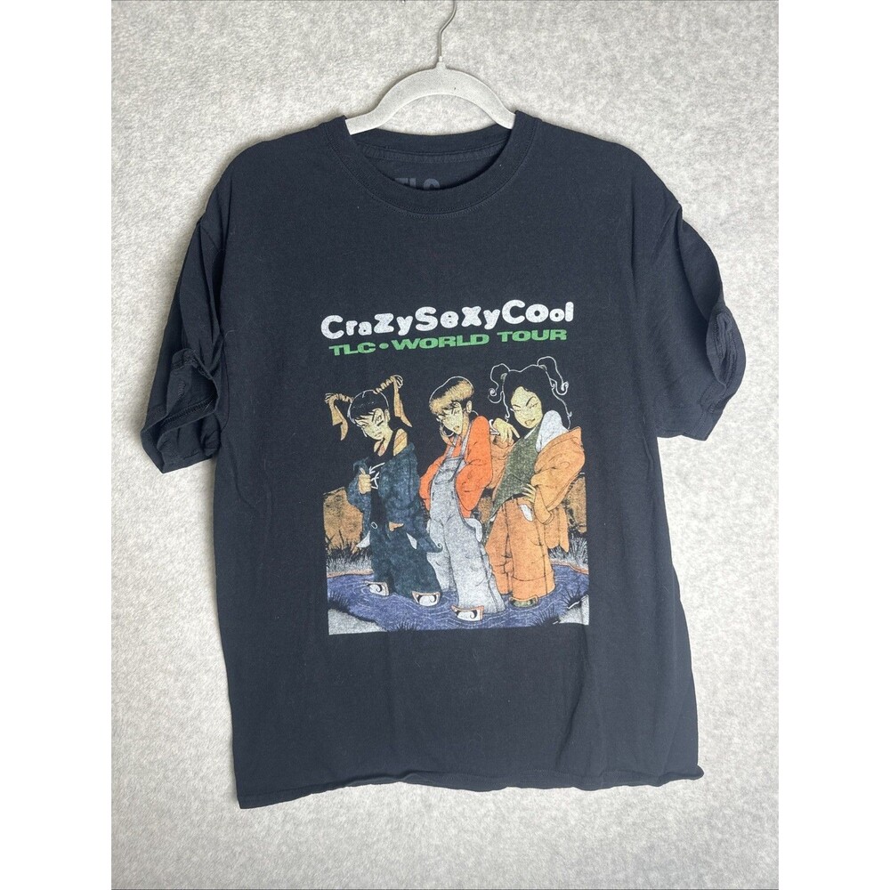 Crazy Sexy Cool TLC T Shirt Sz Large Adult World Tour Retro Passenger Side 2021